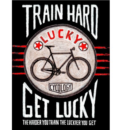 Cycology Gear T-shirt "Train Hard Get Lucky" Zwart dames -  Casuals