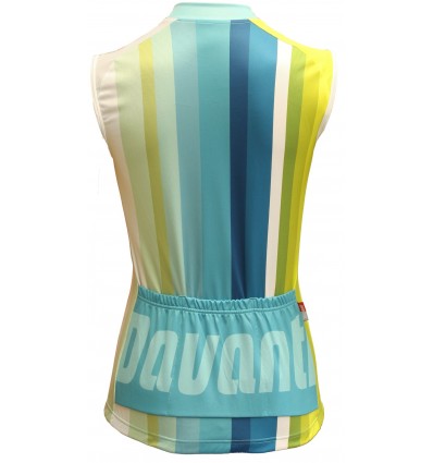 Davanti bikewear womens Cycling Sleeveless Jersey "Jamie" Blue-Yellow -  Cycling Jereys