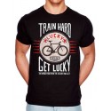  Cycology Gear T-shirt "Train Hard Get Lucky" (Zwart) -  Casuals