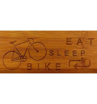  Race bike bamboo bread plate Eat Sleap Bike Repeat -  End Of Life