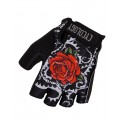  Cycology Women's Cycling Gloves "Black Rose" -  End Of Life