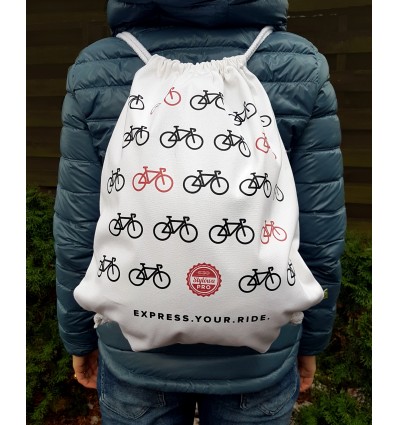 Rugzak "Express your Ride" White -  Cadeaus voor fietsers