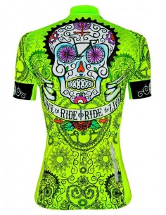  Cycology Gear Damen Radtrikot "Day of the Living" (Lime) -  Damen Radtrikots 2