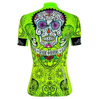  Cycology Gear Dames Fietsshirt "Day of the Living" (Lime) -  Fietsshirts
