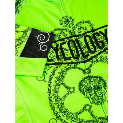  Cycology Gear Dames Fietsshirt "Day of the Living" (Lime) -  Fietsshirts