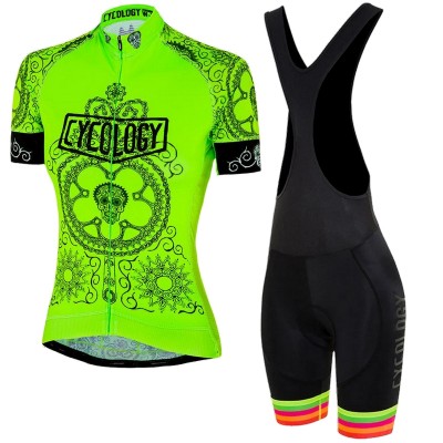  Cycology Dames fietskleding set "Day Of The Living" Lime -  Combinaties