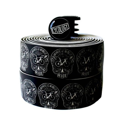  Cycology Lenkerband "Skull" Black -  kado für Fahrradfahrer