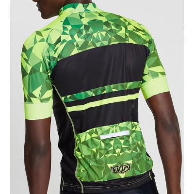  Cycology Gear men's cycling Jersey "Geometric Lime" -  End Of Life