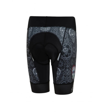 Cycology dames fietsshort "Day of the Living" black -  Wielrenkleding