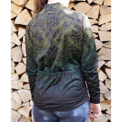  Primal Womens Long Sleeve Cycling Jersey "Augusta Green" -  Cycling Jereys