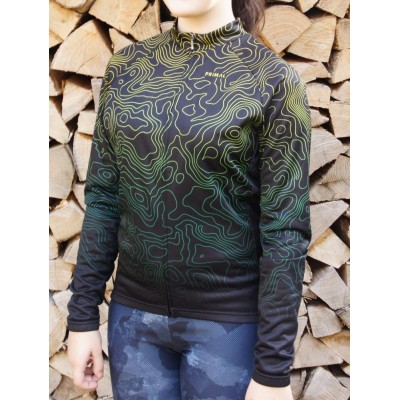  Primal Womens Long Sleeve Cycling Jersey "Augusta Green" -  Cycling Jereys