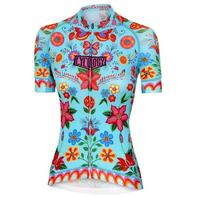  Cycology Gear Dames Fietsshirt "Frida" Aqua -  Fietsshirts