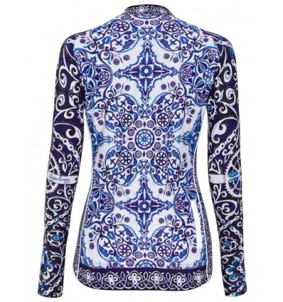 Cycology women's long sleeve cycling Jersey "Majolica" -  Winter Cycling Apparel