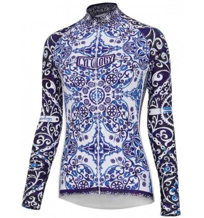  Cycology Damen Langarm Radtrikot "Majolica" -  Winter Radbekleidung