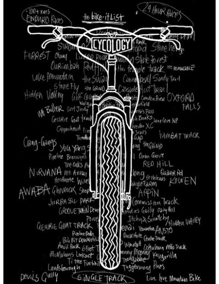  Cycology men's T-shirt "Bike It List" Black -  Casual