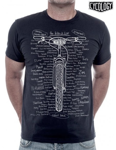  Cycology men's T-shirt "Bike It List" Black -  Casual