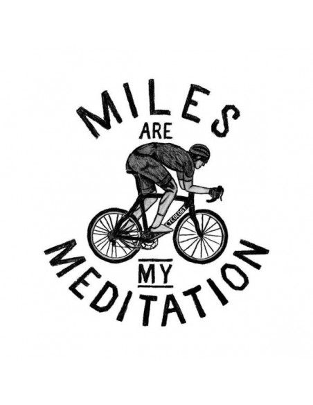  Cycology Heren T-shirt "Miles Are My Meditation" Grey -  Casuals
