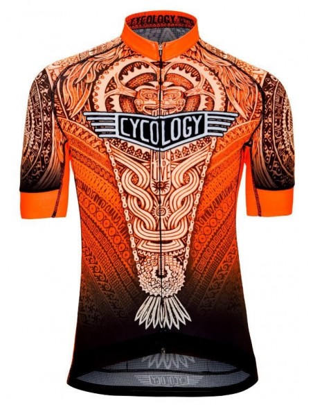  Cycology men's cycling Jersey "Aztec" Orange -  Cycology Men's cycling apparel