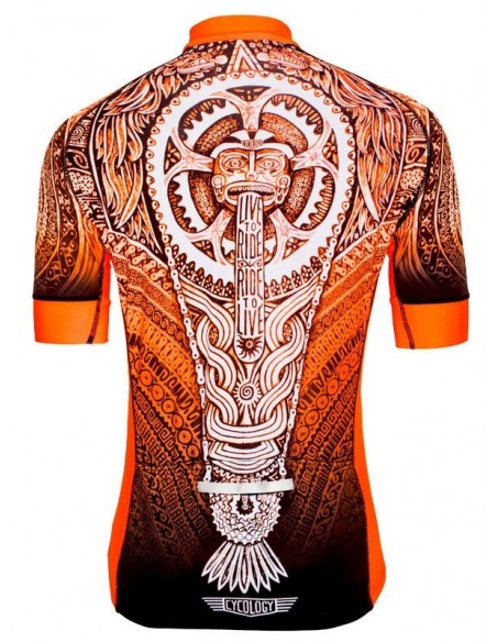  Cycology men's cycling Jersey "Aztec" Orange -  Cycology Men's cycling apparel