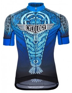  Cycology Heren Fietsshirt "Aztec" Blue -  Heren Cycology