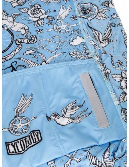  Cycology Herren Radtrikot "Velo Tattoo" Blue -  Cycology Herren Radbekleidung