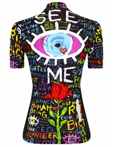  Cycology Gear Dames Fietsshirt "See Me" Black -  Fietsshirts