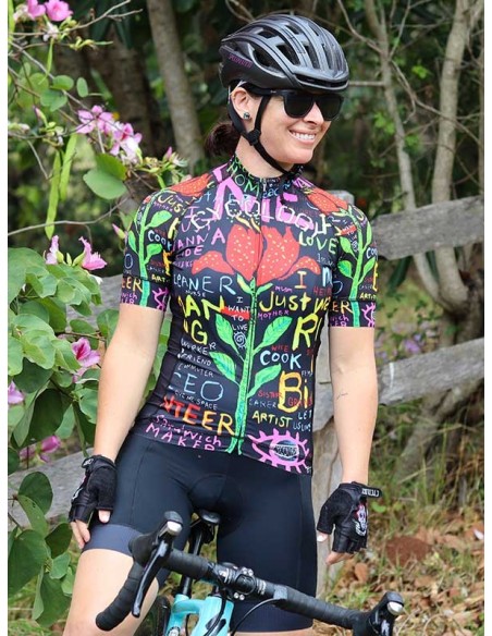  Cycology Gear Dames Fietsshirt "See Me" Black -  Fietsshirts