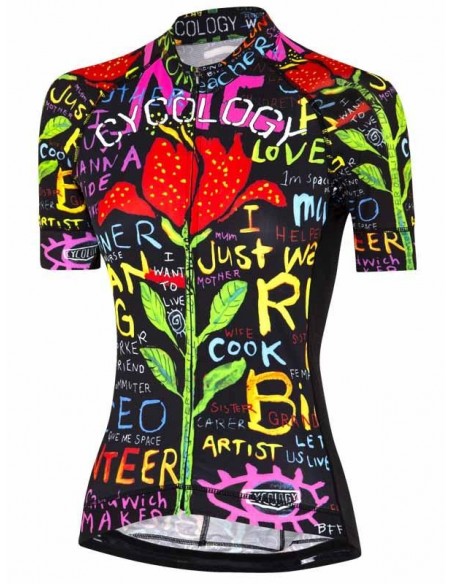  Cycology Gear Dames Fietsshirt "See Me" Black -  Fietsshirts