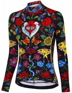  Cycology Damen Langarm Radtrikot "River Road" -  Winter Radbekleidung