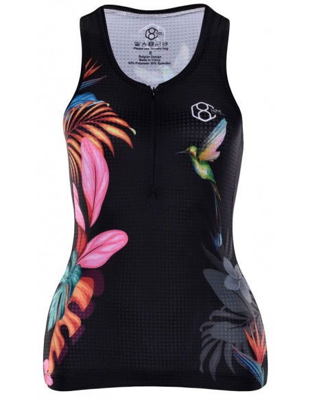  8ight and Counting Mouwloos Fietsshirt "8ight" Tropical Jungle -  Fietsshirts