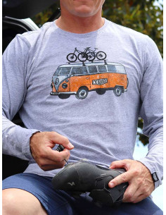 Cycology Heren Long Sleeve shirt "Road Trip MTB" Grey -  Casuals