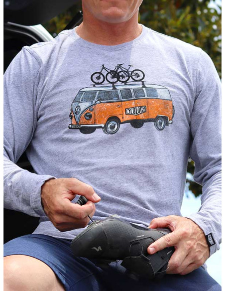  Cycology men's Long sleeve shirt "Road Trip MTB" Grey -  Casual