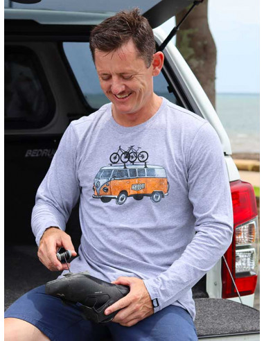  Cycology Herren Long Sleeve shirt "Road Trip MTB" Grey -  Casual