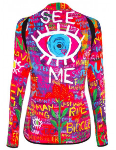  Cycology Damen Langarm Radtrikot "See Me" -  Damen Radtrikots 2
