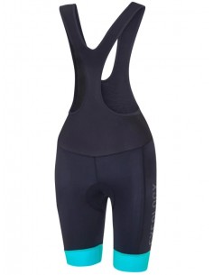 Cycology dames BIB fietsshort Black/Aqua -  Fietsbroeken