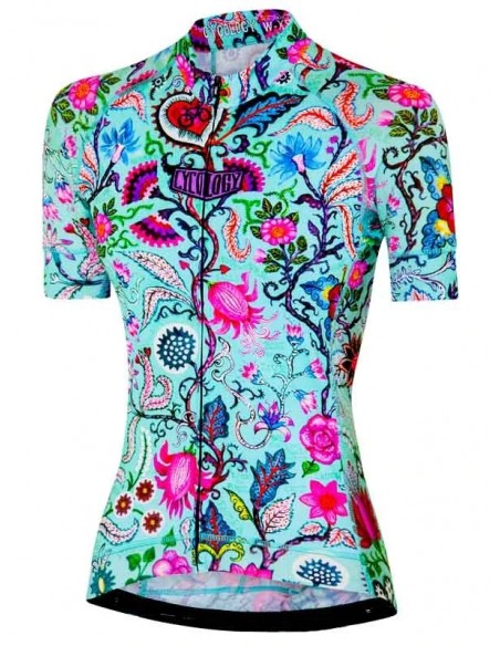  Cycology Dames Fietsshirt "Secret Garden" Aqua -  Fietsshirts