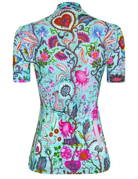  Cycology Damen Radtrikot "Secret Garden" Aqua -  Damen Radtrikots