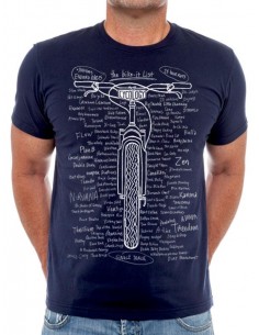 Cycology men's T-shirt "Bike It List" Navy -  Casual
