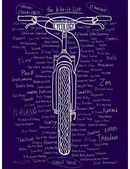  Cycology Herren T-shirt "Bike It List" Navy -  Casual