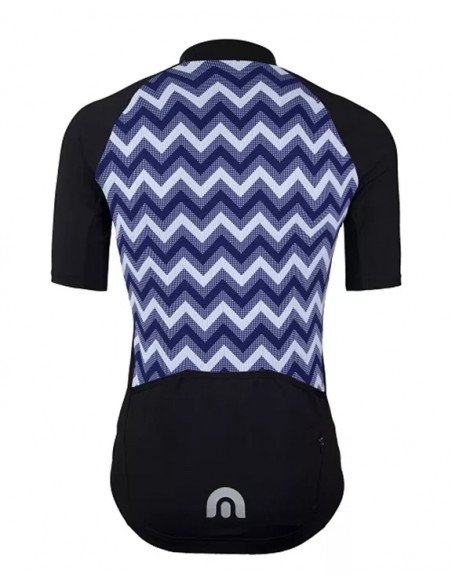  Megmeister men's cycling jersey Zig Zag Navy -  Cycling Jerseys
