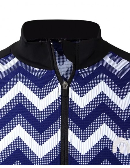  Megmeister men's cycling jersey Zig Zag Navy -  Cycling Jerseys