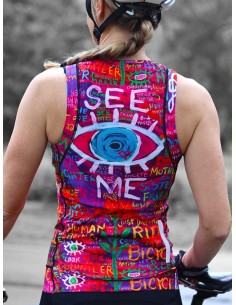Cycology Dames Sleeveless Fietsshirt "See Me" -  Fietsshirts 2