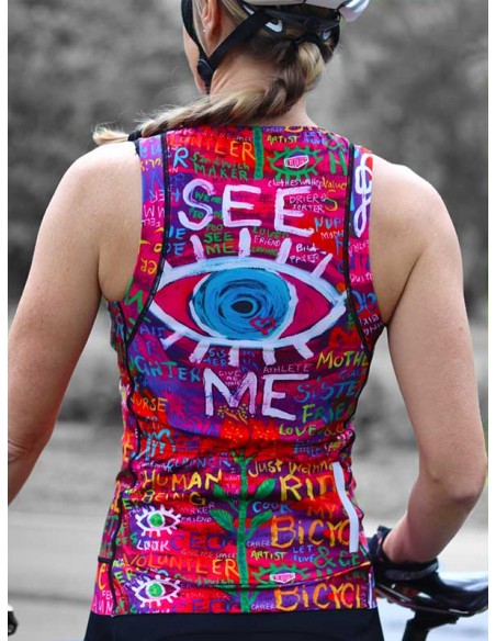  Cycology Dames Sleeveless Fietsshirt "See Me" -  Fietsshirts