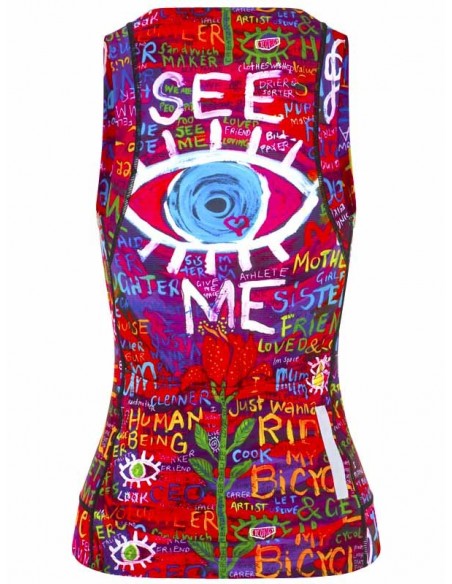  Cycology Sleeveless Damen Radtrikot "See Me" -  Damen Radtrikots