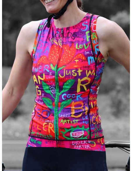  Cycology Dames Sleeveless Fietsshirt "See Me" -  Fietsshirts