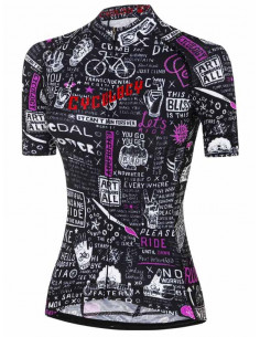 Cycology Dames Fietsshirt "Bike Graffiti" -  Fietsshirts