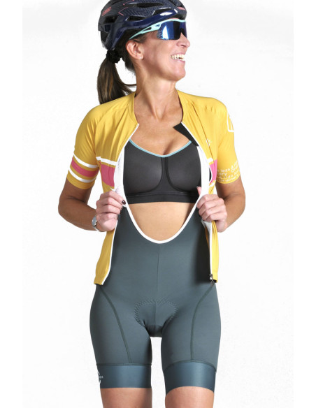  8ight and Counting dames Premium bibshort "Level + Ivy Green" -  Fietsbroeken