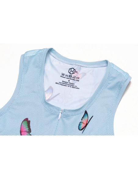  8ight and Counting dames fietsshirt "Butterflies" Mint -  Fietsshirts