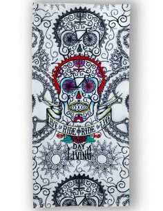 ➤ Cycology nek sleeve / Buff "Day of the living" White 2
