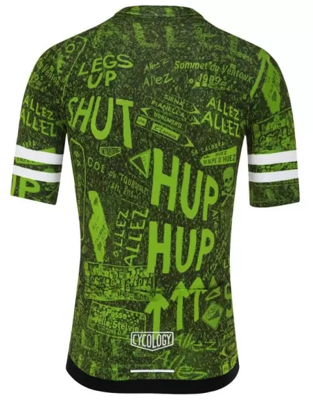 Cycology heren korte mouw Fietsshirt ""Allez Allez" Green"